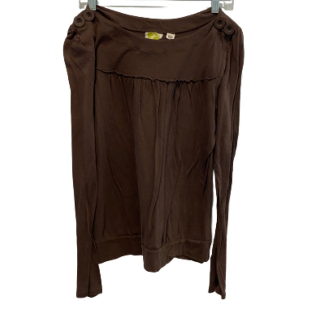 Brown Y2K Long Sleeve Top